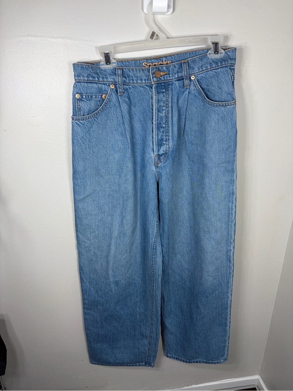 MOTHER Snacks Pleated Fun Dip Ankle Jeans Size 27 Wide Leg High Rise